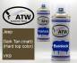 Preview: Jeep, Dark Tan (matt) (Hard top color), VK9: 400ml Sprühdose + 400ml Klarlack - Set, von ATW Autoteile West.